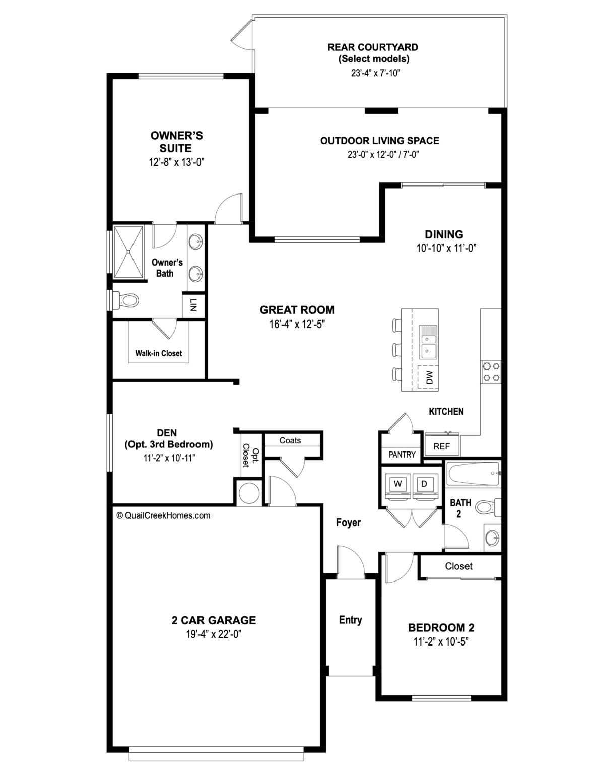 Cholla villa floor plan quail creek homes