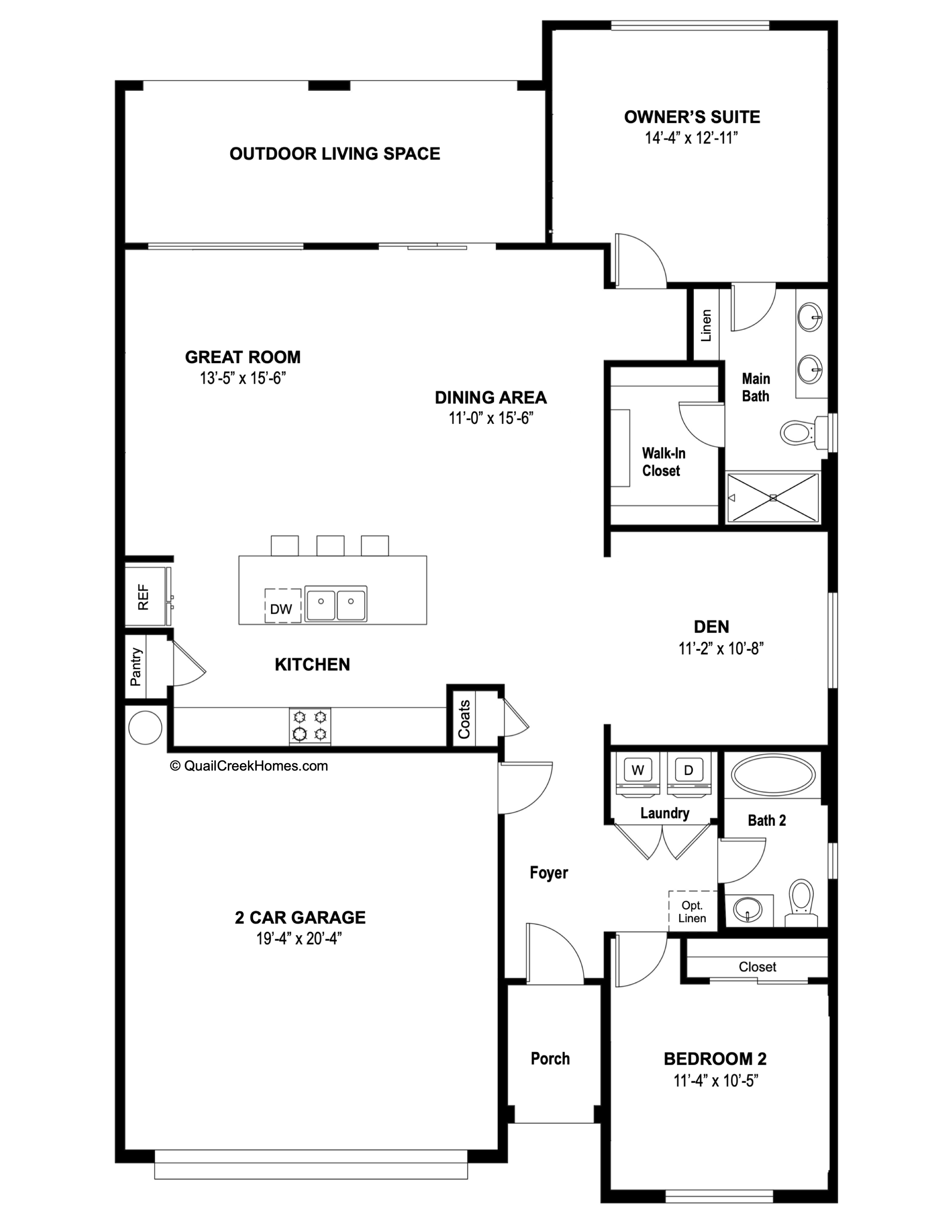 Primrose Villa floor plan, Quail Creek