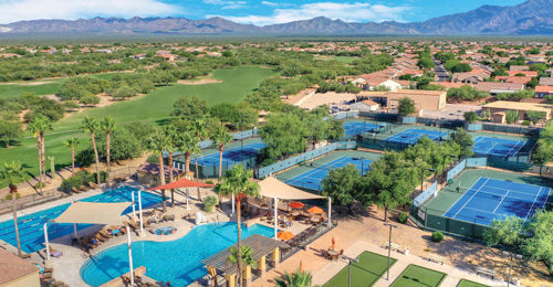 Aerial view of Quail Creek, a Robson active adult community