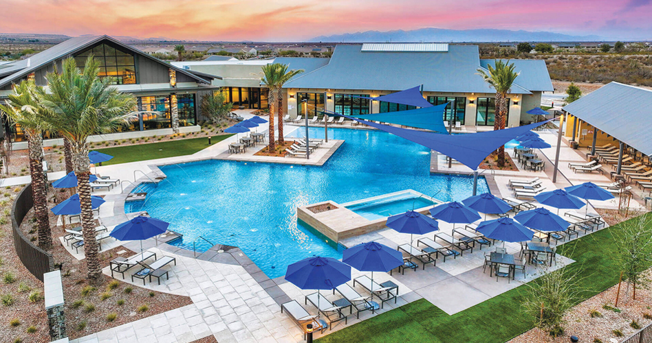 The Canyon Club at Quail Creek offers both indoor and outdoor aquatic facilities, including a resort-style outdoor pool with shade sails and a whirlpool spa.