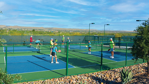 The Pickleball Complex has 32 courts, ramada, and restrooms.