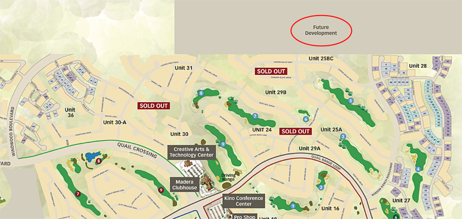 Quail Creek map of proposed expansion known as Quail Creek Specific Plan 2.